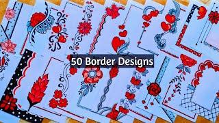 50 RED️ & BLACK BORDER DESIGNS/PROJECT WORK DESIGNS/SIDE BORDER DESIGN/PORTFOLIO DESIGN/ASSIGNMENT