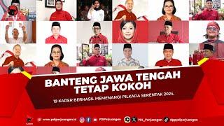 PDI Perjuangan 'Banteng' Jawa Tengah tetap kokoh, 19 kader partai berhasil memenangi Pilkada 2024.