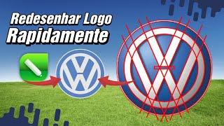 Como redesenhar RAPIDAMENTE logo em imagem no Coreldraw [Método prático de vetorizar no Corel]