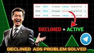 Telegram ADS Declined Problem Solved  How to Activate Telegram Ads with this Trick 