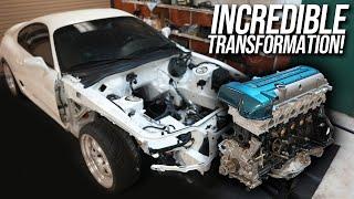 SUPRA 2JZ ENGINE BUILD! Converting from N/A TO TURBO!