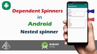 dependent spinners in android with android studio | #android