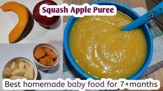 Baby food recipe| Squash Apple Puree| Best homemade baby food for 7+ months