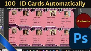 How to Create multiple ID cards in Photoshop |How to make hundredID cards in Photoshop#photoshop