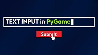 Get Text Input in Python/PyGame in 9 mins!