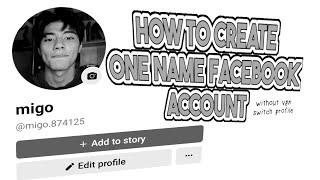 [rpw - topic] how to create one name facebook account (without vpn & switch profile)