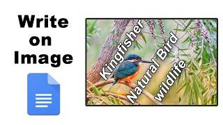 How to write on an image in google docs document