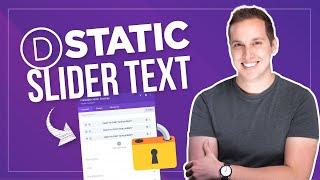 How to Keep the Text on Divi Slider Module STATIC