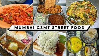 Street Food Near CSMT Station Mumbai | Pav Bhaji, Chinese, Shev Puri, Pulao and More #mumbai #food