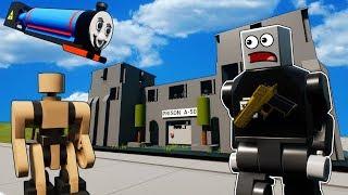 Blowing Up Lego City Jail with a Nuke! - Brick Rigs Gameplay - Lego Jailbreak