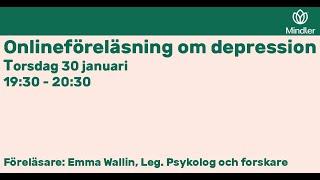 Onlineföreläsning om depression med Emma Wallin