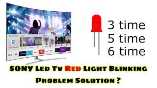 SONY LED TV Red light Blinking Problem Solution 3 Time's  5 Time's or 6 Time's @ALLINONESERVICES.