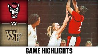 NC State vs. Wake Forest Game Highlights | 2024-25 ACC Women's Basketball