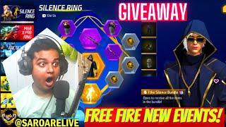 SILENCE RING - FREE FIRE | NEW LUCK ROYALE EMOTE & SILENCE BUNDLE | FF NEW SPIN EVENTS 2024