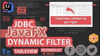 JavaFX Tutorial | Search Bar and TableView filter result as you search