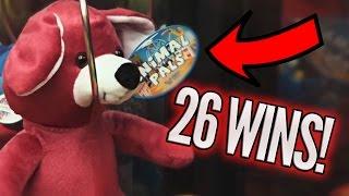 CLEANING IT OUT! CLAW MACHINE WINS - OVER 25 WINS! | Arcade Games