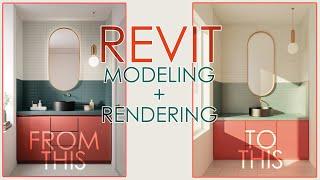 Revit Modeling and Rendering Workflow - Bathroom Interior Design