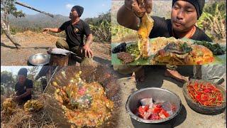 Making crab chutney Naga style || clean cook and eat big fish || kents vlog.