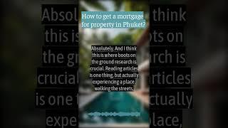 How to get a mortgage for property in Phuket? | Ocean Worldwide Phuket Real Estate