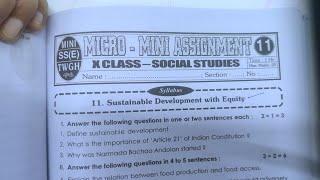 10th Class SOCIAL| 11.SUSTAINABLE DEVELOPMENT WITH EQUITY |Most important | Long & Shot Answers With