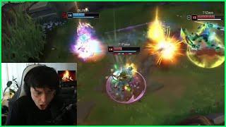 BLG Bin Outplays T1 To Kill Faker In A 2v1