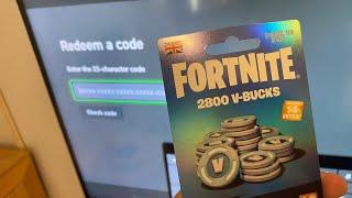 How To Redeem Fortnite VBUCKS Code! (V-BUCKS CARD)