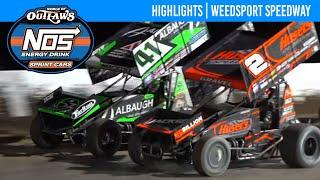 World of Outlaws NOS Energy Drink Sprint Cars | Weedsport Speedway | July 28, 2024 | HIGHLIGHTS