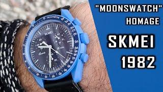Skmei 1982 "Moonswatch" homage review with chronograph #skmei #skmeiwatch #moonswatch #gedmislaguna