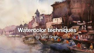 Watercolor techniques step by step wash process