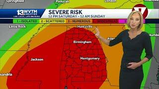 Alabama Alert Day: Widespread severe storms including strong, long-track tornadoes are forecast f...