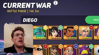 Disney Heroes Battle Mode: DIEGO VS GIRAFFEYJOSH THE ULTIMATE GUILD WAR BATTLE