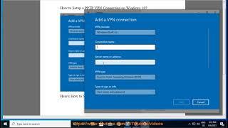 Add/Set up PPTP VPN Connection on Windows 10 (2021 Tips)