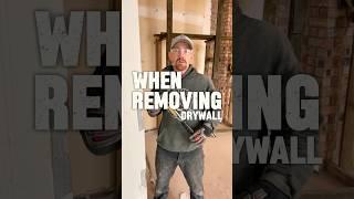 Do this first when removing drywall! #deconstruction #construction #demolition #building #tools