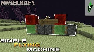 How to Build a Simple Flying Machine Minecraft 1.15 Tutorial - Avoid the Ender Dragon