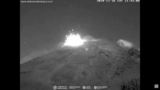 December 26, 2020, ~ Explosion In The Crater ~ Popocatepetl Volcano, Mexico ~ Via Webcamsdemexico