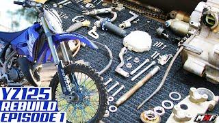 How to Teardown a Dirt Bike Step by Step to Frame • YZ125 Rebuild Ep. 1 • WIN THIS BIKE!!