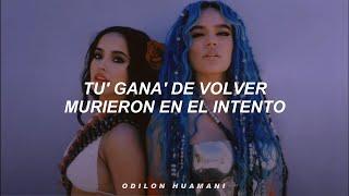 Becky G, KAROL G - MAMIII (Letra) Ay yo lo lamento tus ganas de volver murieron en el intento