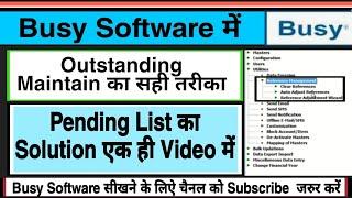 How to Maintain Pending List in Busy Software|| How to use Most Important Option In Busy Software