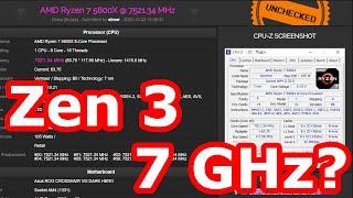 Ryzen 7 5800X overclocked to 7 GHz, but it's not real