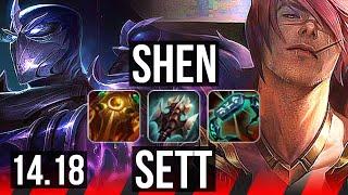 SHEN vs SETT (TOP) | 1100+ games, 13/5/16, 30k DMG | NA Master | 14.18