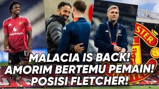 Update Manchester United: Malacia Is Back! Amorim Ketemu Pemain, Posisi Fletcher dll