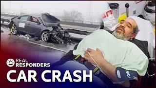 Terrible Hit And Run Car Crash Leaves Taxi Driver Injured | Inside The Ambulance | Real Responders