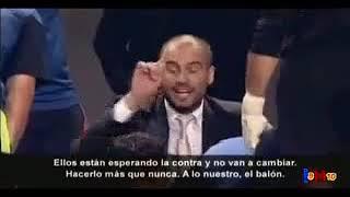 Guardiola preparando o Barça para a prorrogação (Motivacional)