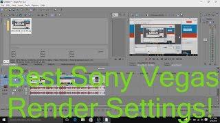 Sony Vegas pro 13: Best Render Settings for YouTube!