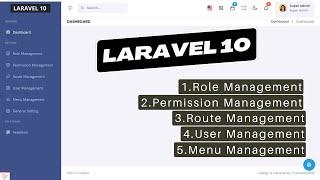 Laravel Starter Template Dashboard Permission Management Role, Route and Menu Item (Source Code)