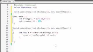 Buckys C++ Programming Tutorials - 35 - Passing Arrays to Functions