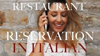 ITALIAN PHRASES FOR A RESTAURANT RESERVATION IN ITALY