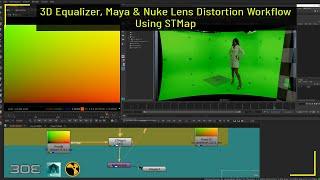 3DEqualizer,Maya & Nuke Lens Distortion Workflow Using STMap | Export  3D Equalizer To Maya