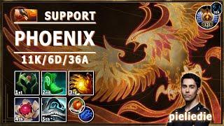 Phoenix Hard Support | 7.32d | pieliedie Pos 5 Phoenix Play | Dota 2 Immortal Gameplay