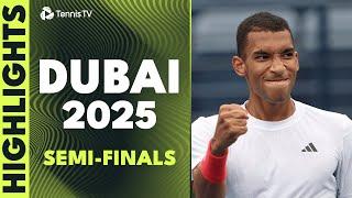 Tsitsipas Faces Griekspoor; Auger-Aliassime vs Halys | Dubai 2025 Semi-Final Highlights